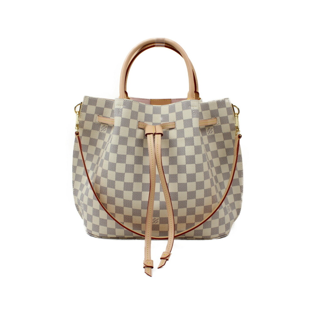 Louis Vuitton Girolata Damier Azur White Canvas handbag tote bag